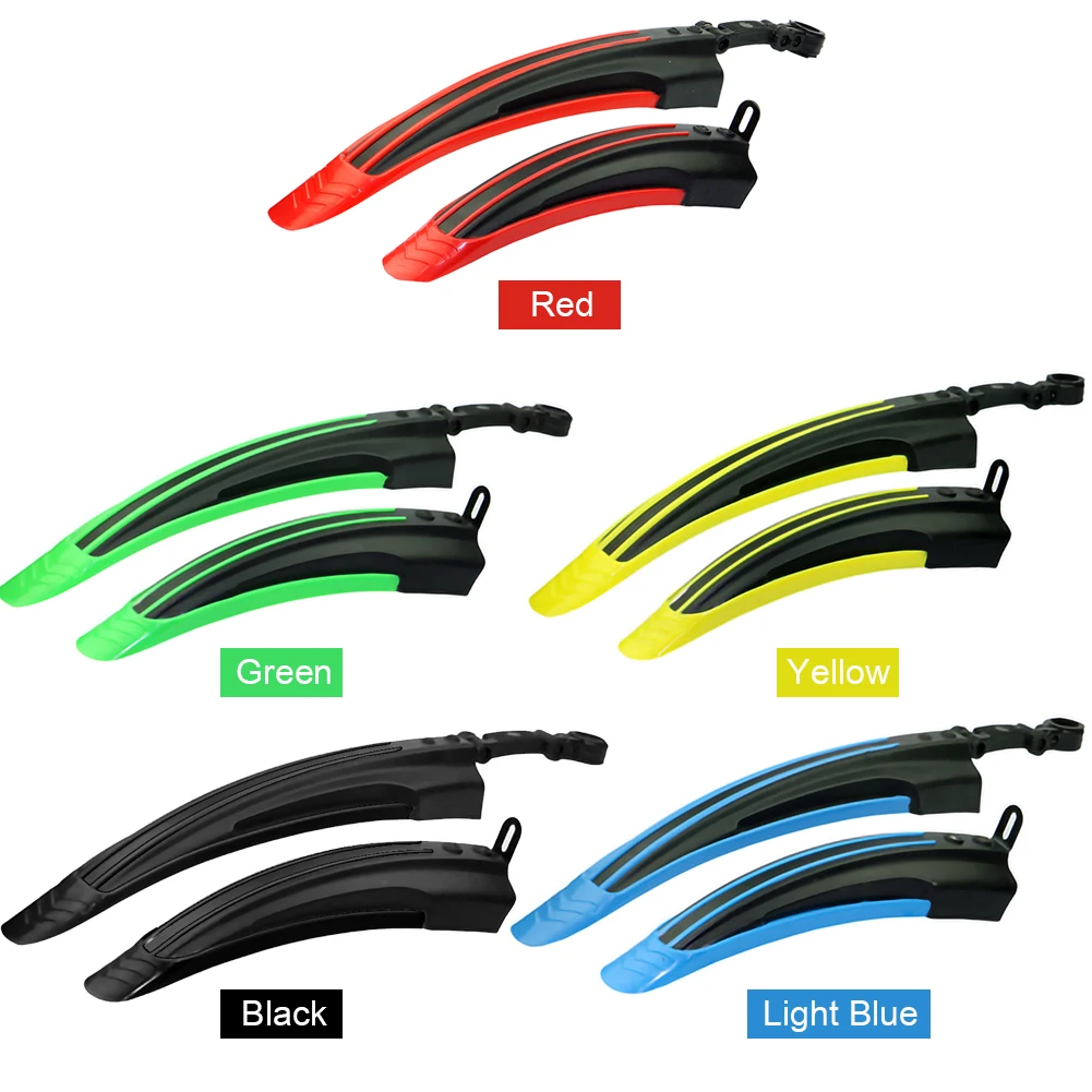 Universal 2pcs Bicycle Front Rear Mudguard for 20/22/24/26 inch Mountain Bike
