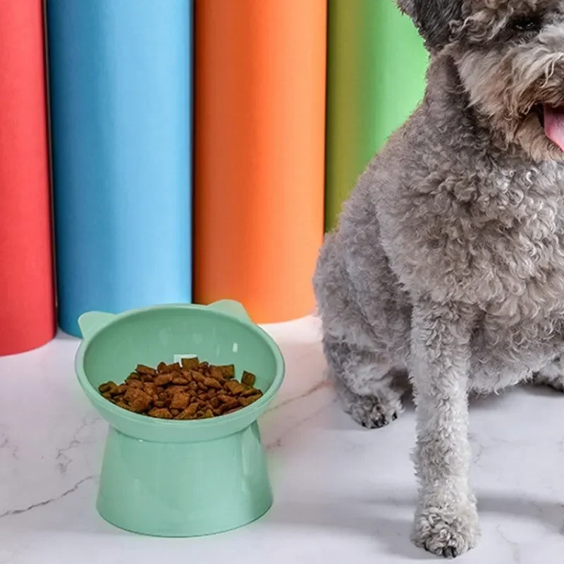 

Cat Dog Food Water Dishes Lovely Feeding Bowl Cats Supplies Cat Bowl Pet Bowl High Bottom Tilt Antioverturning Neck Protector