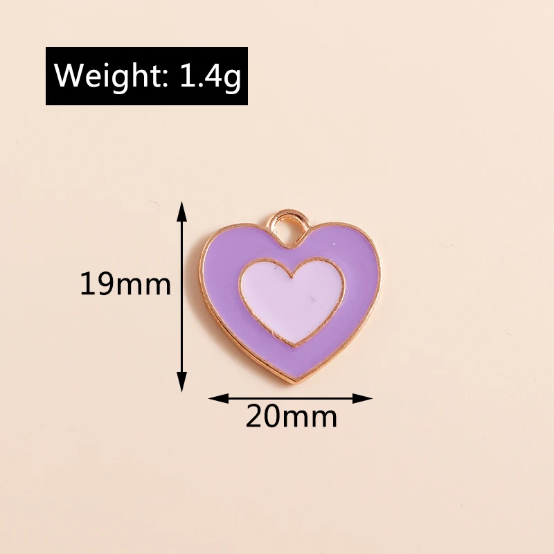 20 Stück Niedliche Emaille-Anhänger mit MOM-Buchstaben und Herzform für die Herstellung von Ohrhängern, Halsketten, Armbändern, DIY-Bastelarbeiten und Schmuckzubehör – Detail 12