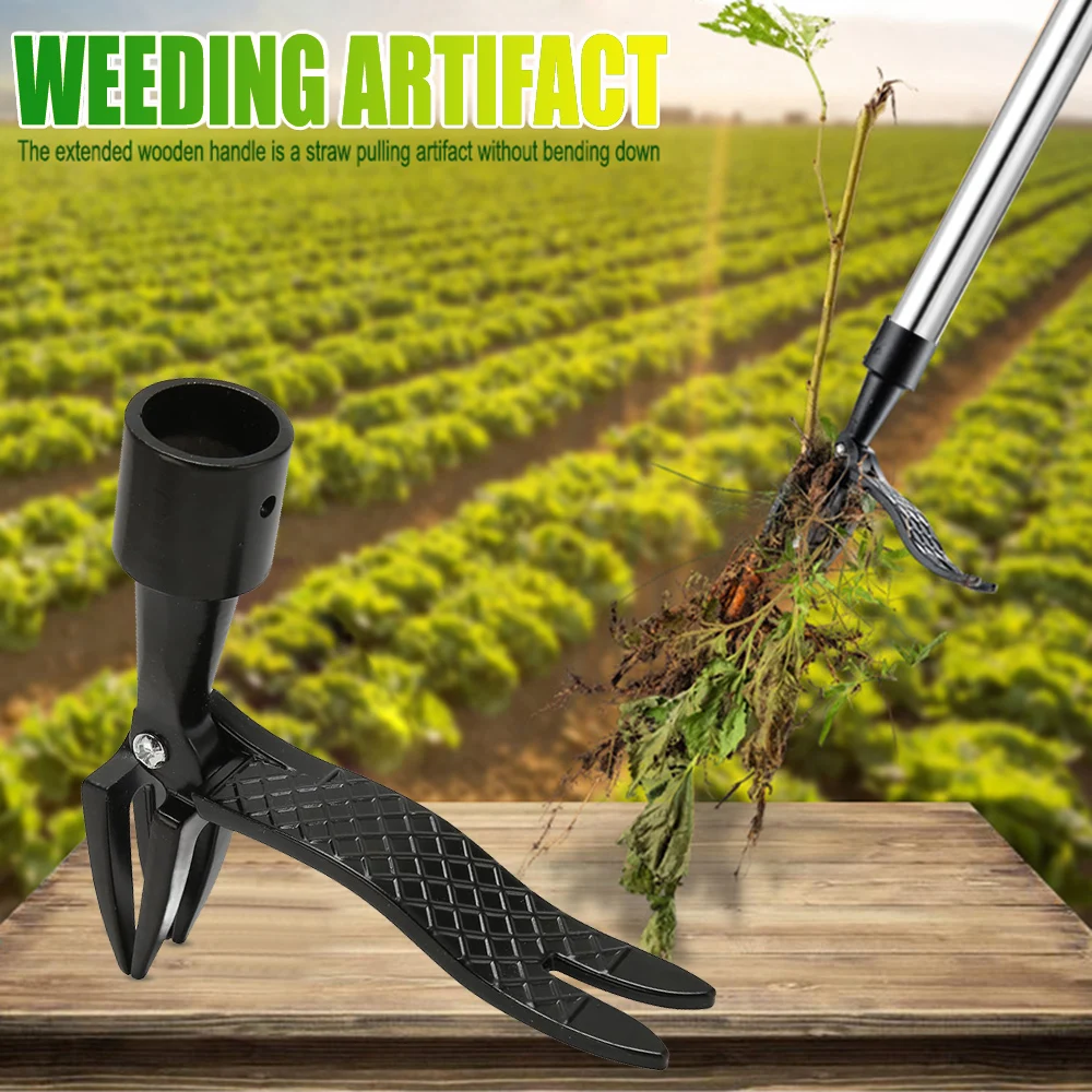 Standing Weed Puller Manual Vertical Weighing Weighing Grass Shovel Garden Stainless Steel Weeder Claw Hook Tools 2