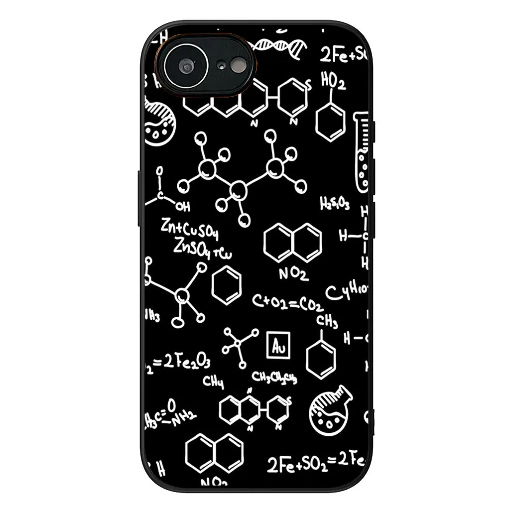 Science-Themed Silicone Phone Cover with Chemistry Design