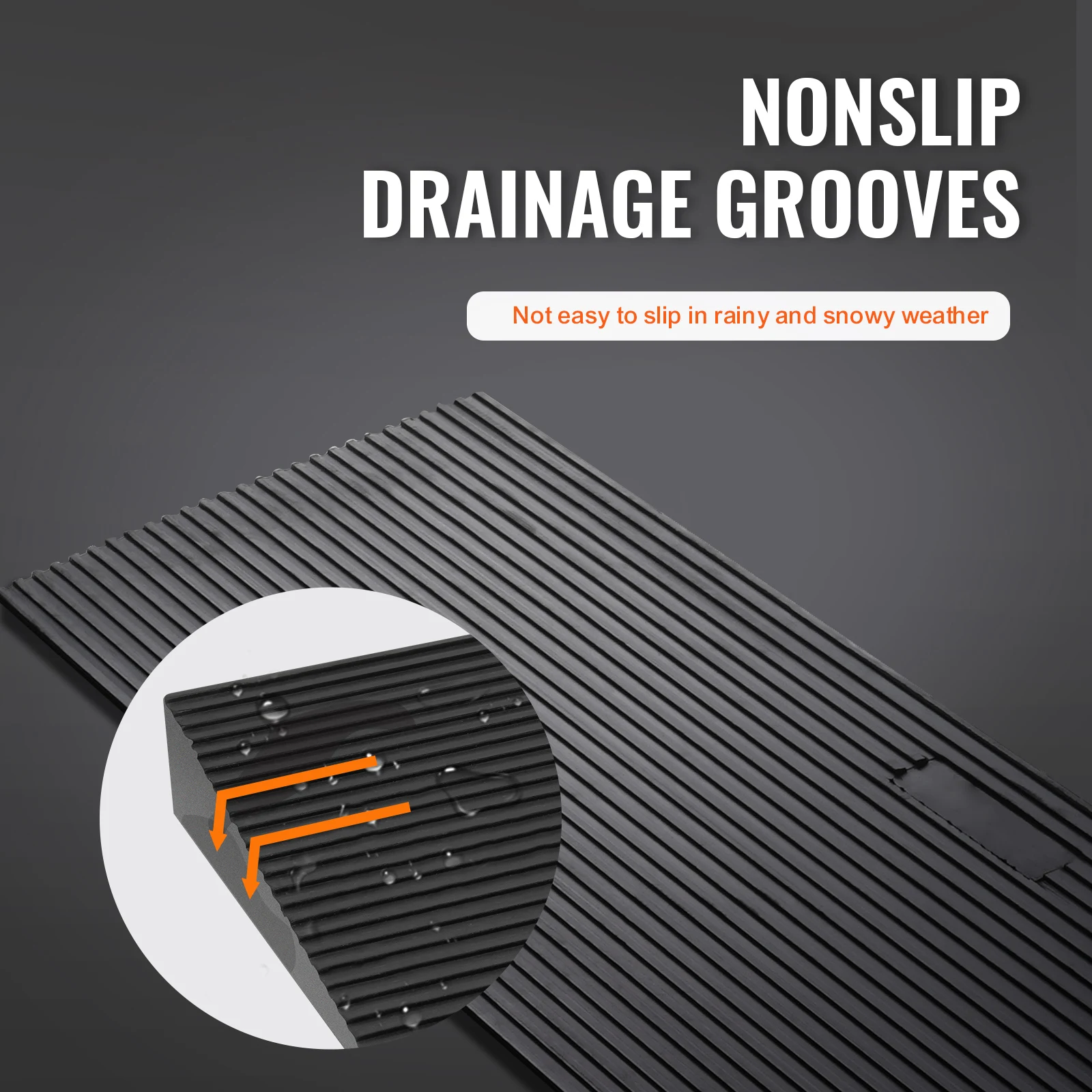 Natural Rubber Threshold Ramp for Wheelchairs and Scooters