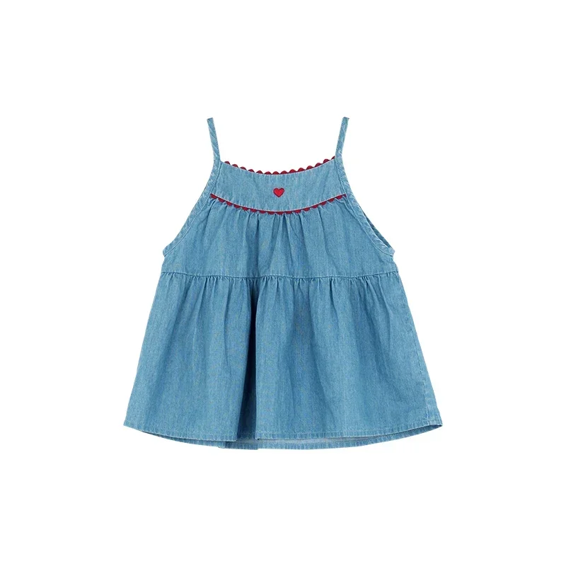 Toddler Girl Denim Dress 4