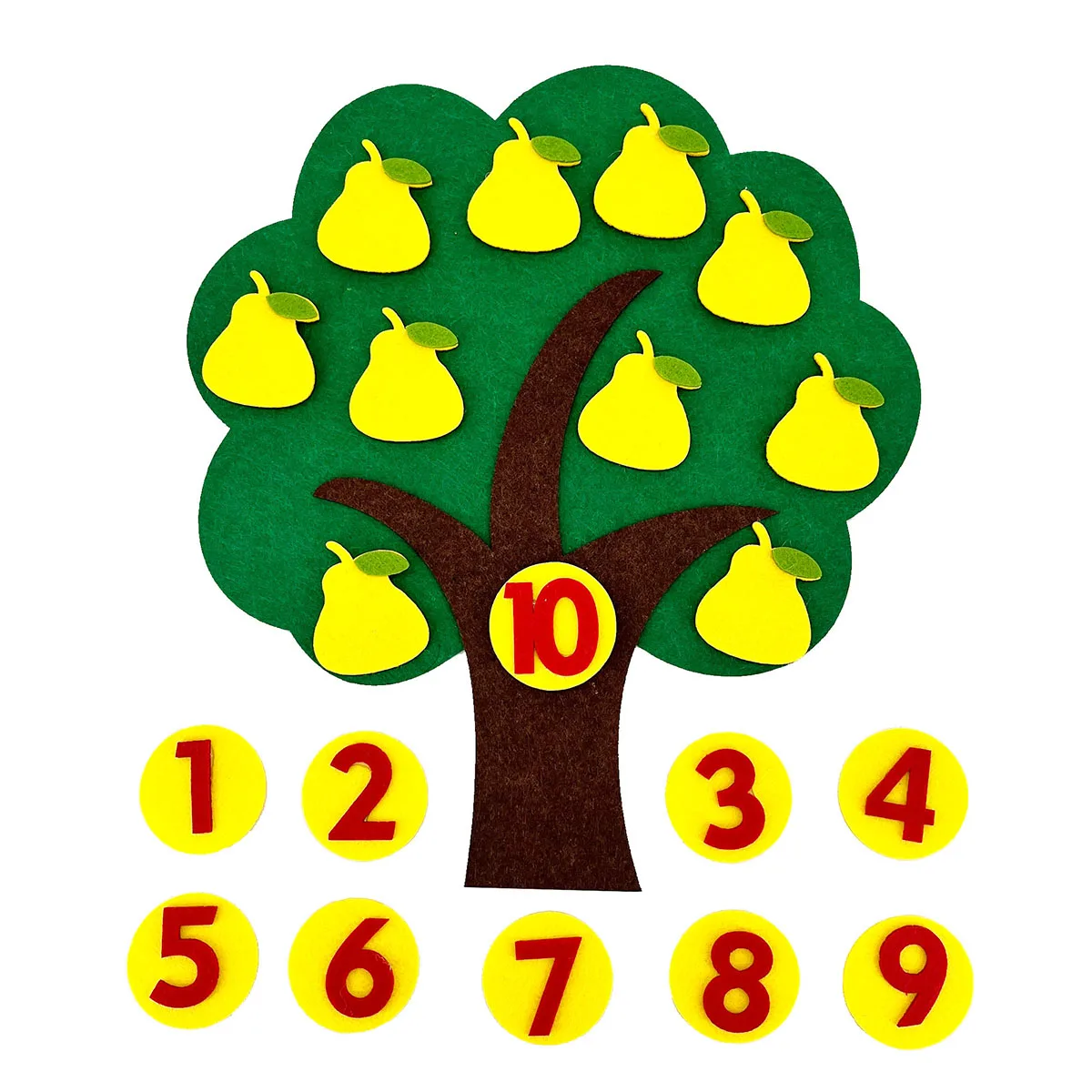Kids Math Toys Teaching Aids Pear Apple Trees Number Puzzle Game Learning Educational Toy for Children - 2