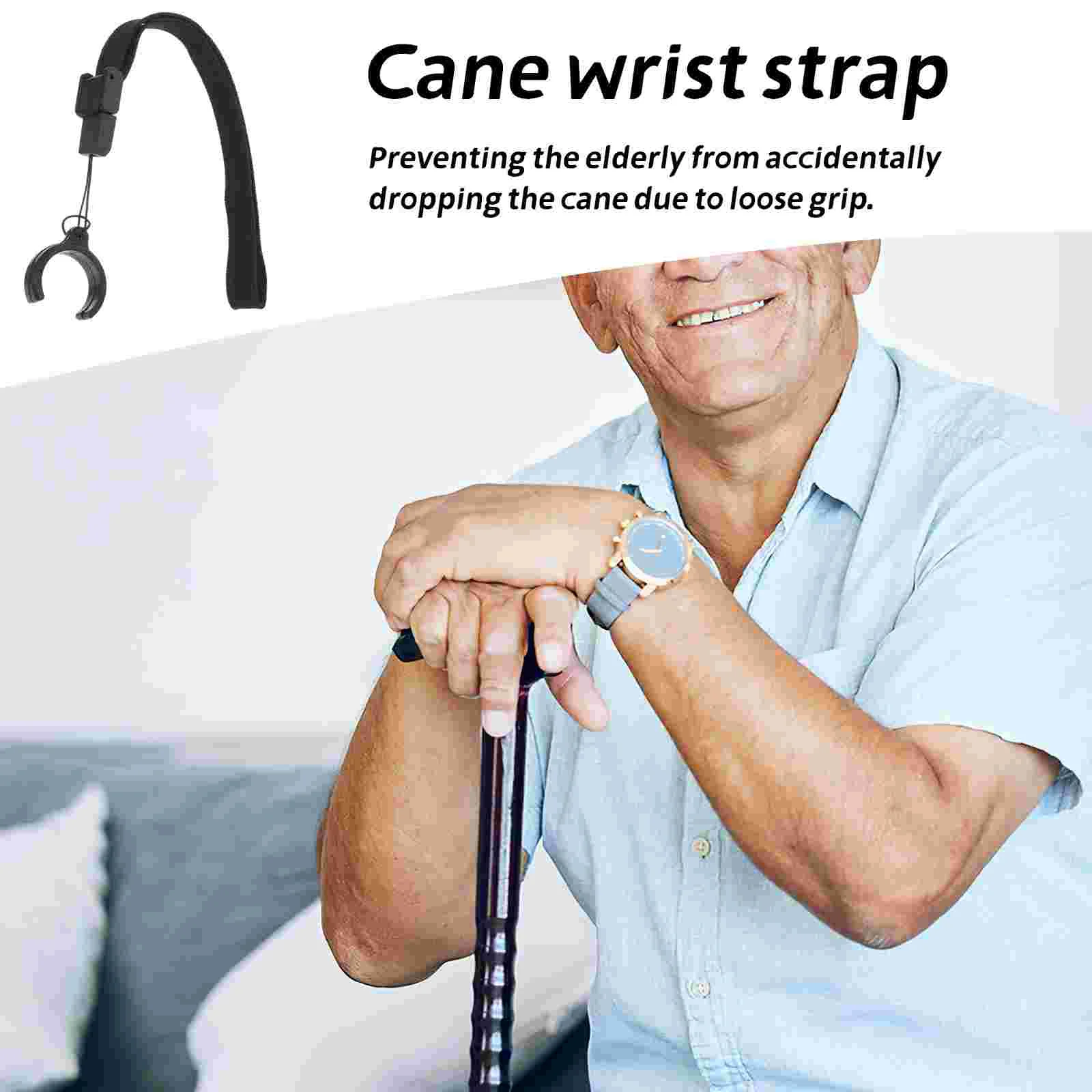 2 Pcs Crutch Bracelet Phone Wrist Strap Anti-lost Straps Safety Rope Cane Polyester Elder Lanyard 4