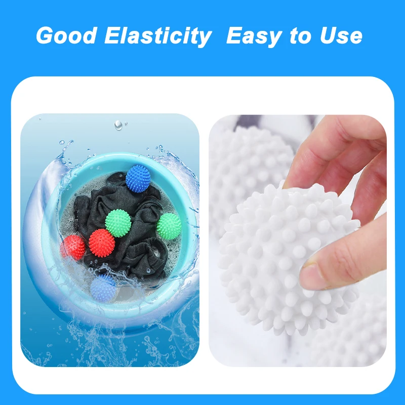 Laundry Ball 4/2Pcs Magic Reusable Anti-Winding Drying Fabric Softener for Washing Machine