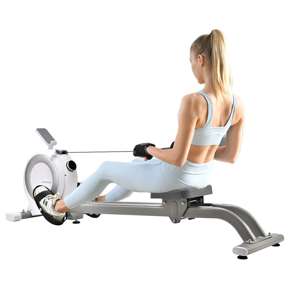 Semi Commercial Foldable Magnetic Fitness Gym Air Rower Machine Home Use Equipment 140kg Max User Weight