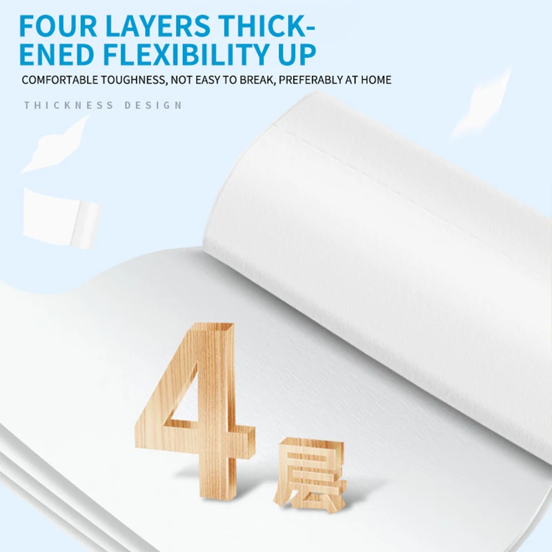 12 Rolls of Full Box Five Layers Thickened Core Roll Toilet Paper