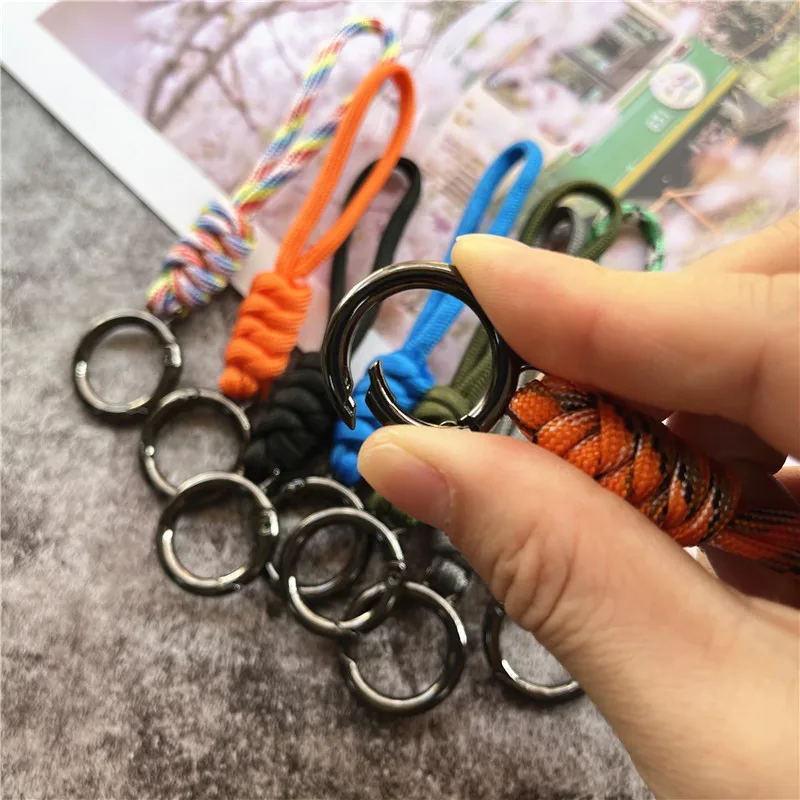 Keychain Heavy Metal Key Ring Lanyard Strong Strap for Keys Braided  Umbrella Rope Hanging Cell Phone Accessories Chain Lanyard