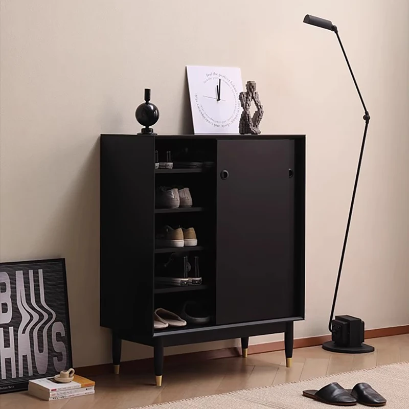 

Wooden Double Shoe Cabinets AOrganizer Djustable Simple Luxury Shoe Cabinets Partition Vertical Product Selling Point Furniture