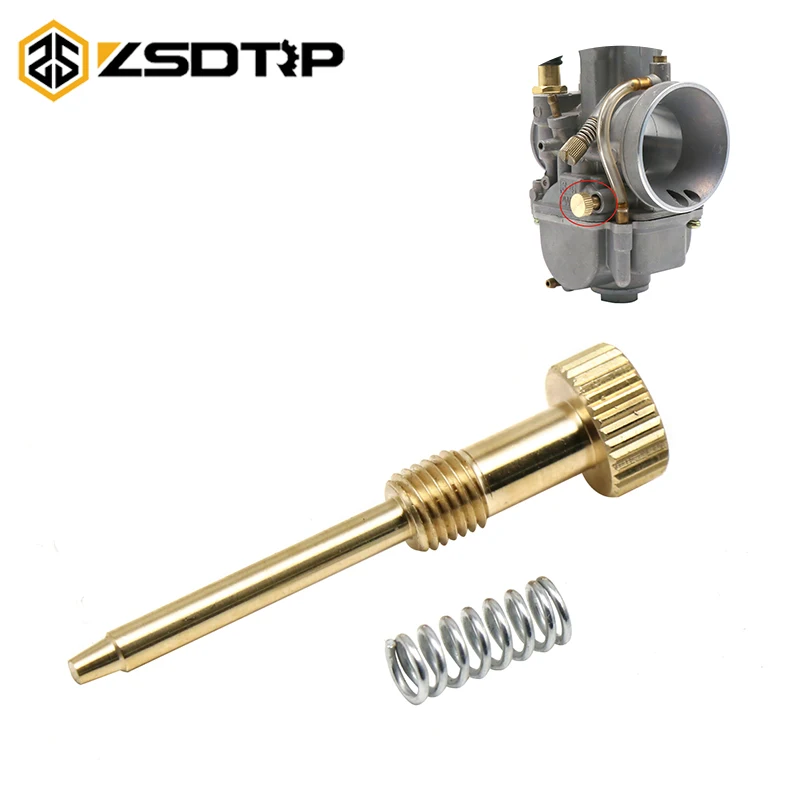 

ZSDTRP Easy Adjust Air Fuel Mixture Screw for PWK Keihin Carb 21 24 26 28 30 32 34mm Motocross Dit Pit Bike ATV