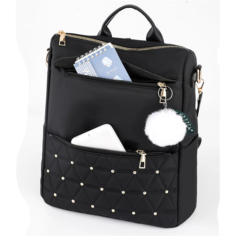 Women's Travel Backpack Nylon Waterproof Lightweight Shoulder Bag Outdoor Casual Schoolbags Teenager Female Backpack