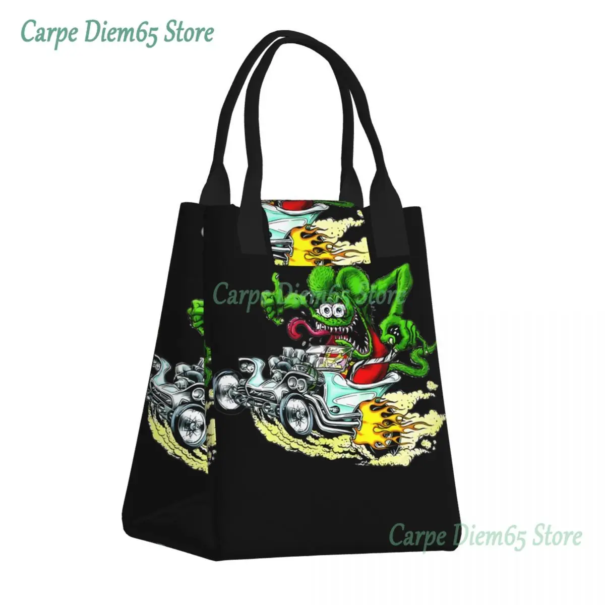 

Rat Fink Thermal Insulated Lunch Bags Women Animation Anime Cartoon Portable Lunch Tote Camping Travel Storage Food Bento Box