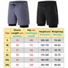 Running Shorts Men 2 In 1 Double Deck Quick Dry Gym Training Jogging Workout Sports Short Pants Breathable Stretch Casual Bottom 2