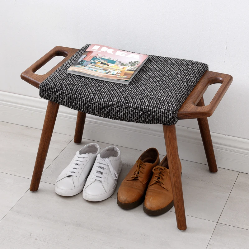 

Nordic Mobile Foot Stool Wood Portable Minimalist Foot Stoo Puffs Hallway Lazzy Lounge Small Child Sgabello Household Items