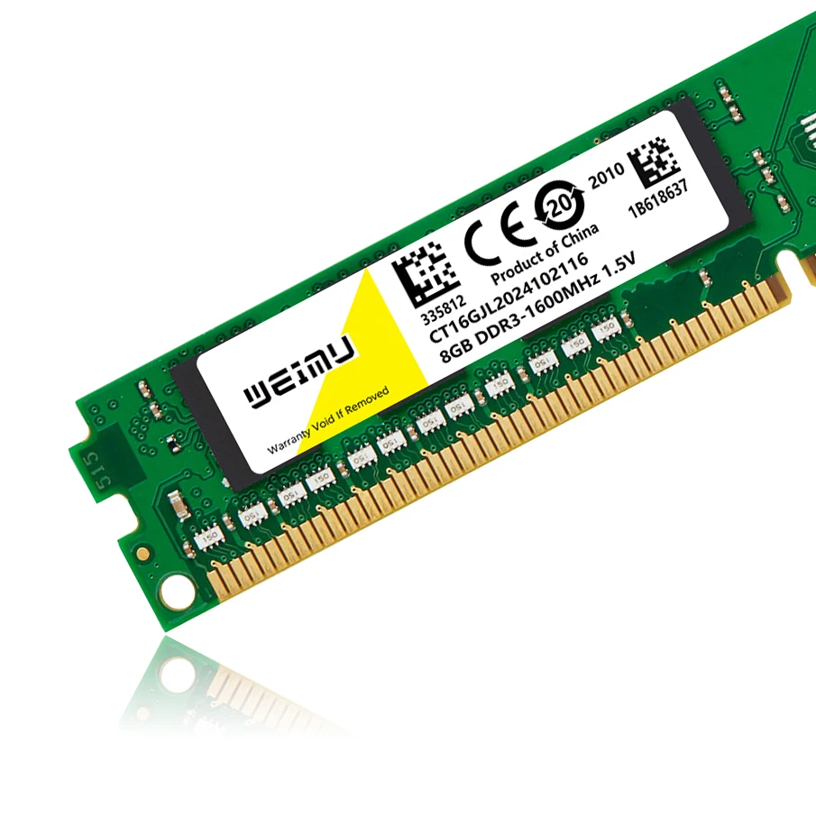 Barrette Mémoire RAM Kingston DDR3 Pour PC Fixe - 4 Go, 8 Go, 16 Go - 1600 MHz