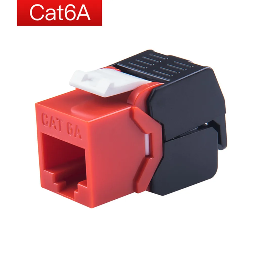 Rj 45 Female Cat6a Rj45 Keystone Jack Connectors Cable