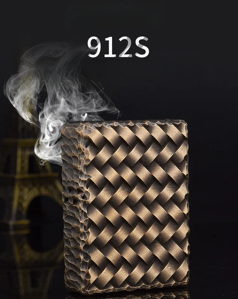 Description Picture 5 of itemZorro 912S 915S Brass Armor Kerosene Lighter Hand-carved Old Three-dimensional Relief Retro Old-fashioned Grinding Wheel