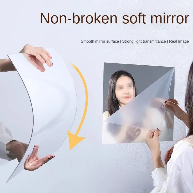 UNBREAKABL MIRO Plexiglass Acrylic Mirror Non-Glass shatterproof Mirror  Full Length Mirror Wall Mirror Frameless Home Fitness Mirror 4 Pcs 12x12