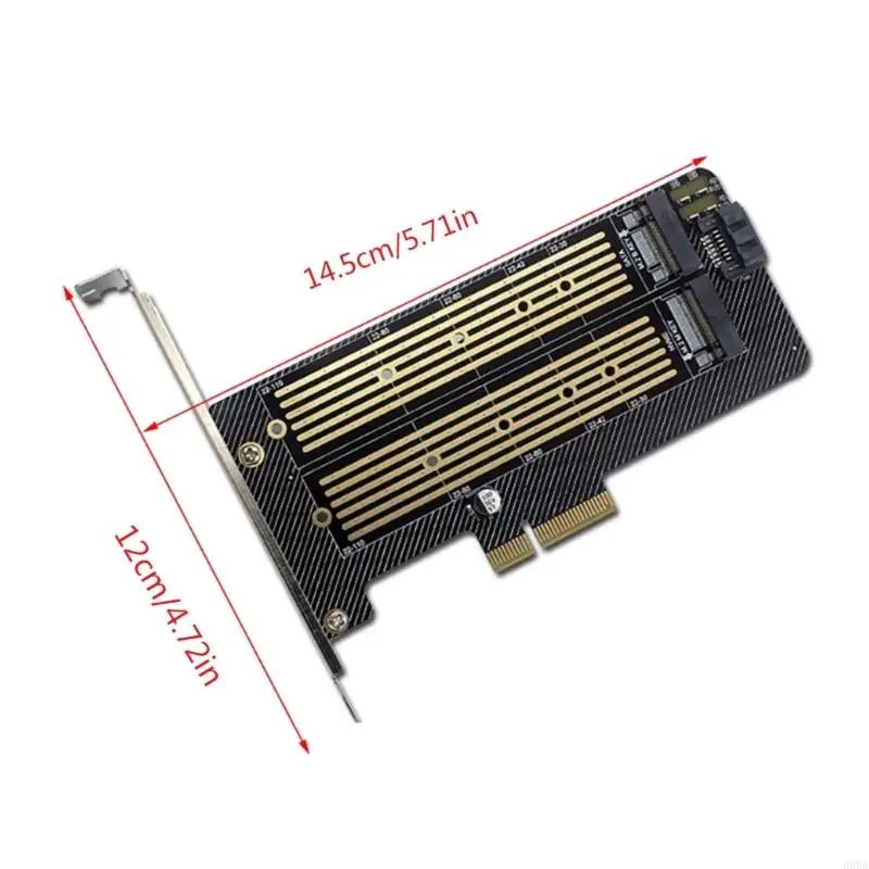 B0KA M.2 NVME Card Double SSDs To PCIE Adapter Card Supports M+B Key SSDs To PCIE Converters NVME Adapter