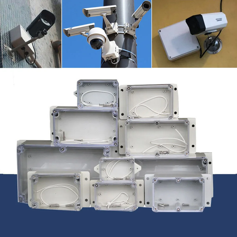 Waterproof Plastic Junction Box Transparent Cover Enclosure Electronic Instrument Housing Case Electrical Project Outdoor Boxes electronic enclosure case electrical junction box electrical box