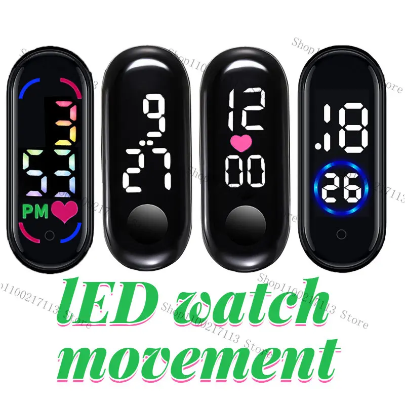 2PiecesLotColorfulMiLEDwatchmovementboygirlsMultipleStyles