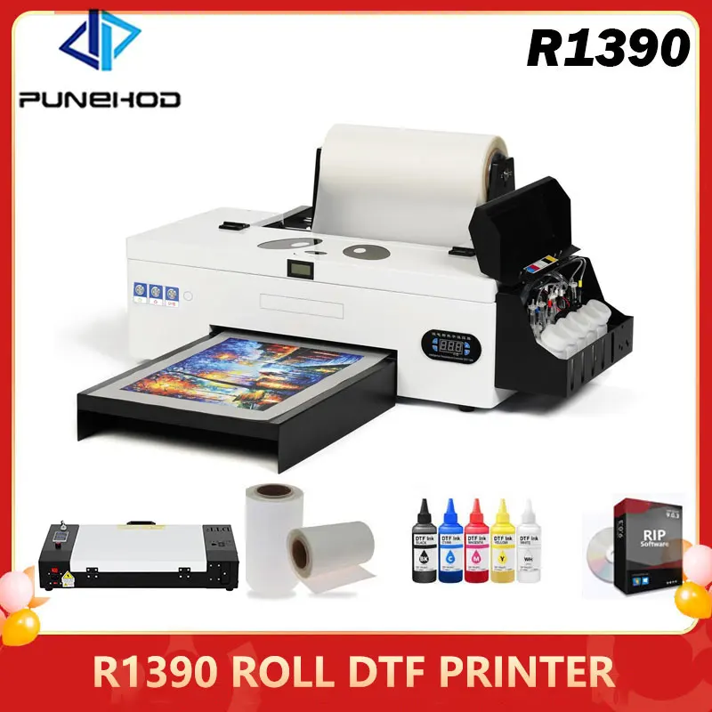  PUNEHOD DTF Printer A3 L1800 DTF Printer Bundle with Roll  Transfer Printer for DIY T-Shirts Direct to Film Printer DTF L1800 Printer  for T-Shirts,Cotton Hoodie,Pillow : Office Products