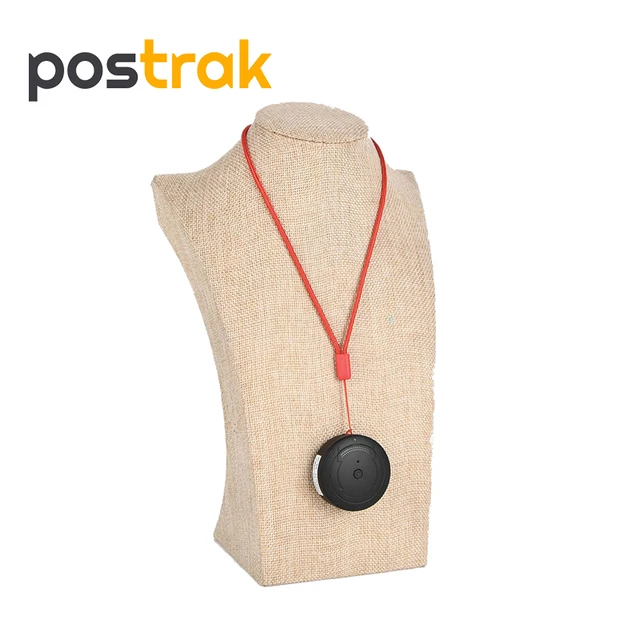 tvilling spredning Tilkalde POSTRAK Round GPS Tracker M2 Necklace Keyrain Tracking Device with Voice  Monitoring and Audio Recording
