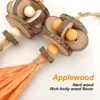 1 pc Wood Bird Chewing Toys Parrot Shredder Bite Hanging Toy Swing Toys for Pet Bird Cockatiel Budgies Lovebird Cage Supplies 5