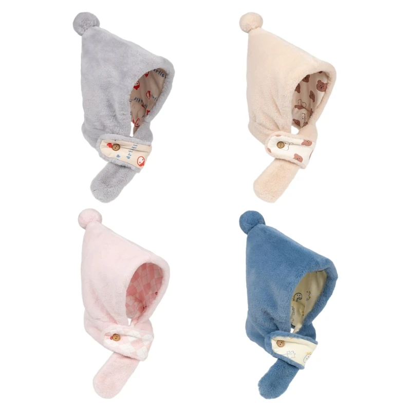 

Hat Neckerchief for Baby Boy Girl Bonnet Earflap Scarf Newborn Baby Hat