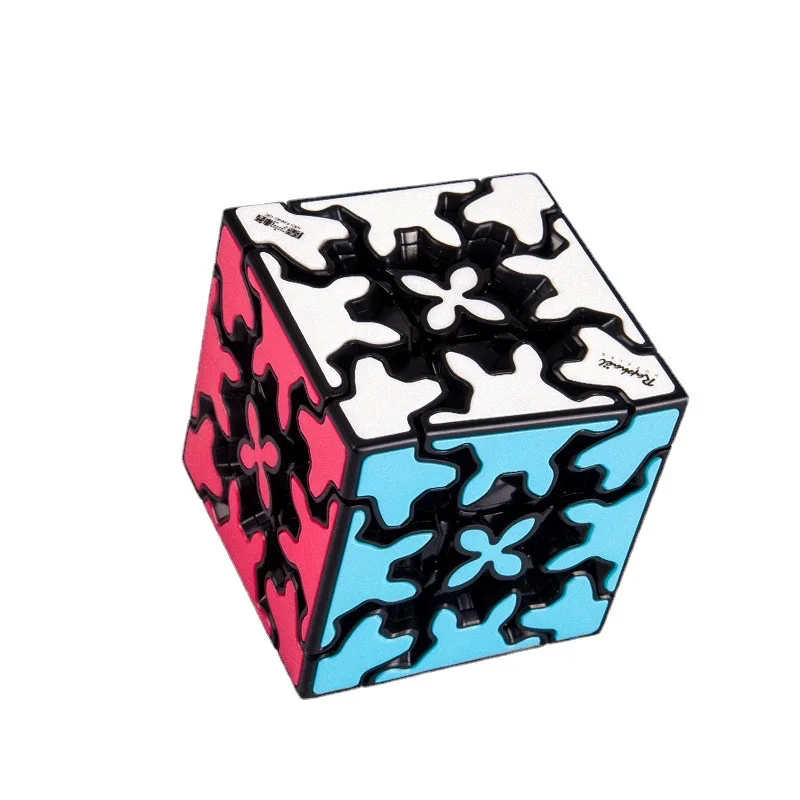 Qiyi Gear 3x3 5.7CM Magic Speed Cube Stickerless Professional Fidget Toys Qiyi 3x3 Gear Cubo Magico Puzzle