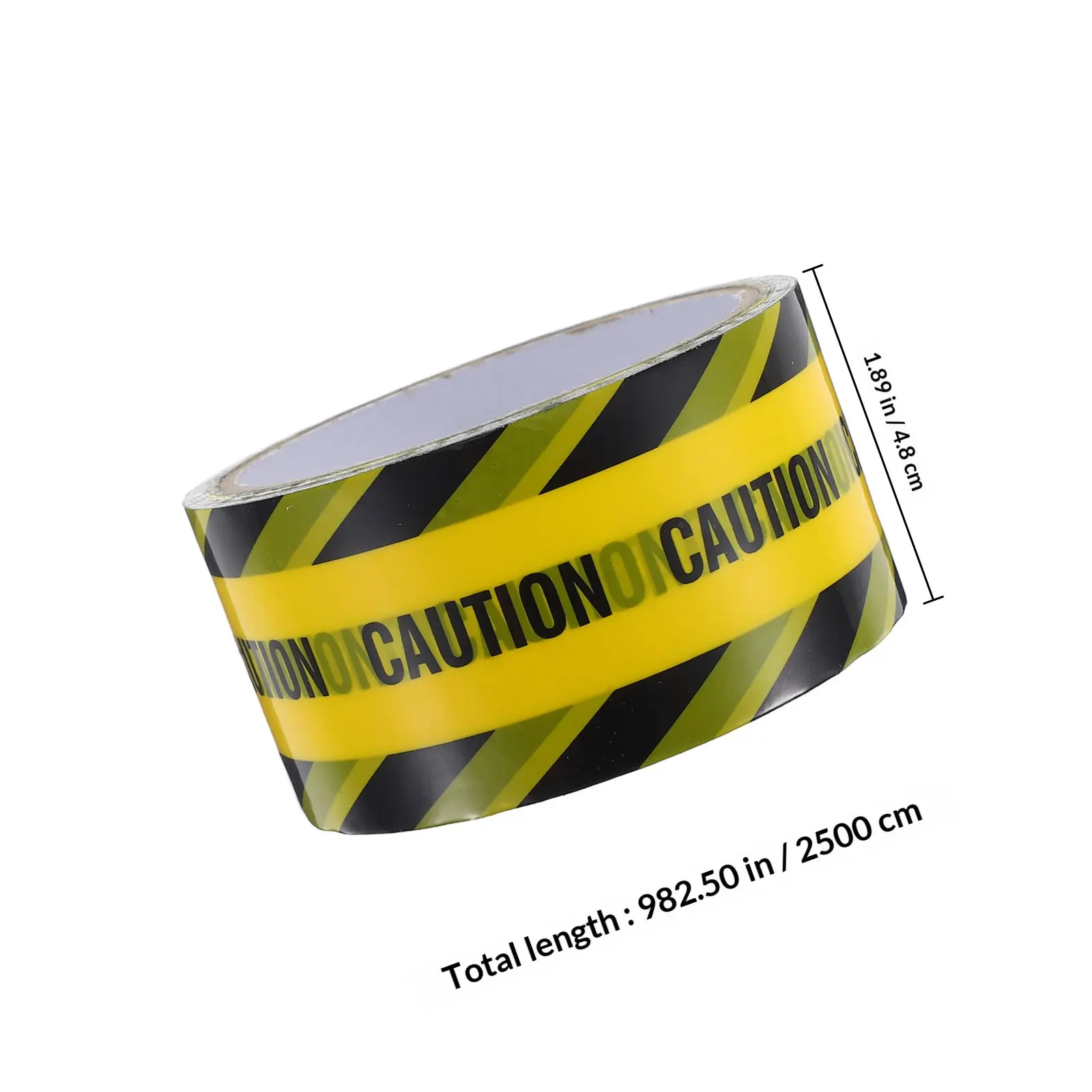 1롤 황금색 검정색 주의 테이프 강력한 접착력과 견인력이 향상된 작업 구역 바닥 장비용 안전 차단 테이프