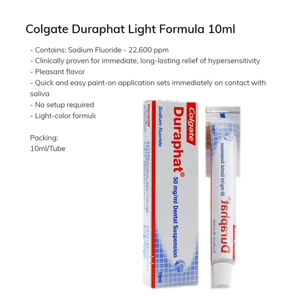 Zahn lack Gel Fluorid Colgate Duraphat 22600 ppm Suspension Floride Flüssigkeit profession elle Zahn verhütung Karies Zahnmedizin