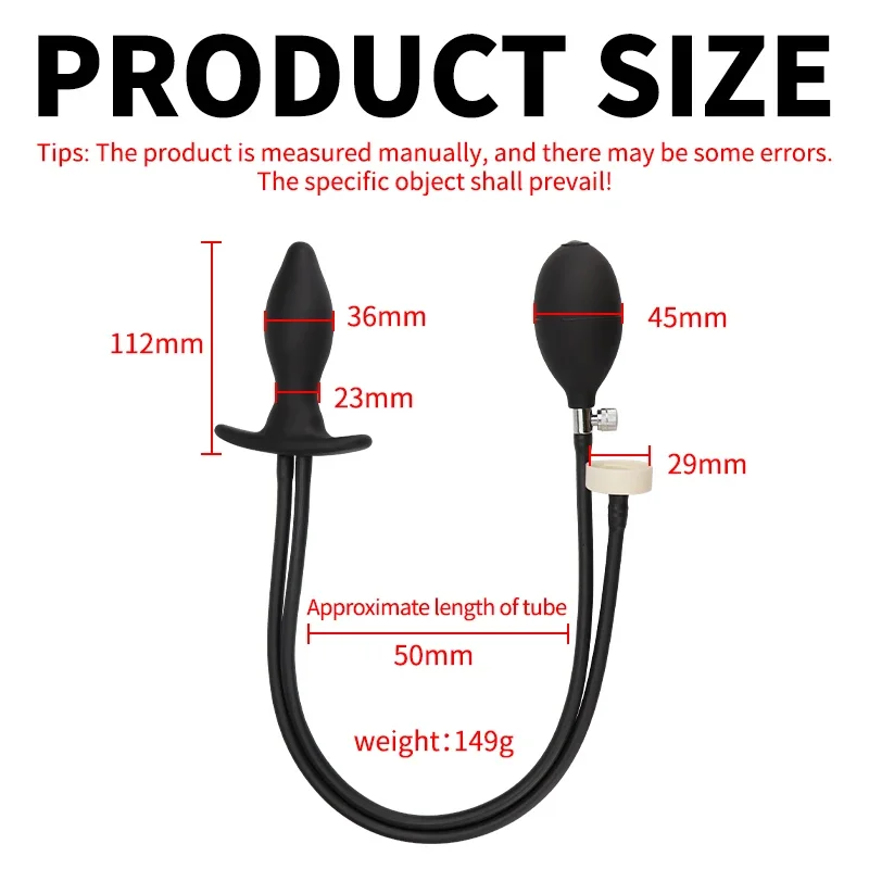 Anal Dilator Water Spray Butt Plug 3 IN 1 Inflatable Anal Plug Prostate Massager Sex Toys for Women Men Enema Cleaner