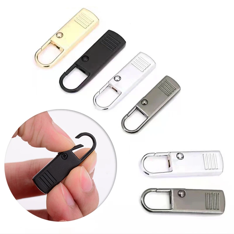 

5Pcs Metal Universal Zipper Pull Replacement Detachable Zipper Slider Pull Repair Kit For Bag Clothing Jacket Diy Sewing Zip Hea