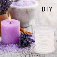 1PC 61 Meters/Roll White Candle Wick Cotton Candle Woven Wick Spool DIY Candle Making Material Smokeless Wax Pure Cotton Core 2