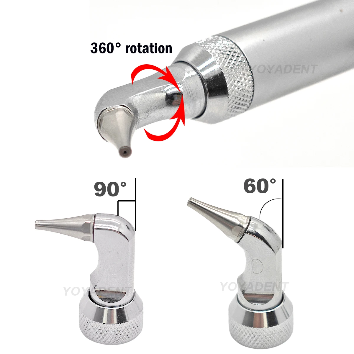 Dentaler Aluminiumoxid-Mikroblaster Luftabrasionspolierer Mit/Ohne Wasserspray Zahnmedizinische Werkzeuge Düsenwinkel 60/90 – Detail 3