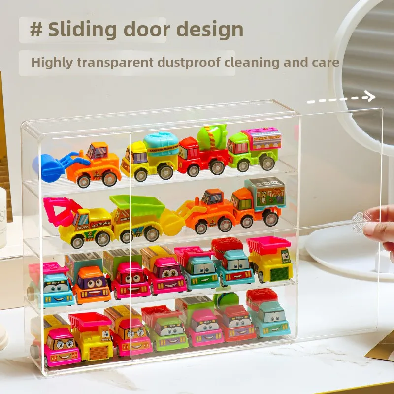 1: 64 Car Display Box Acrylic Storage Box Model Storage Display Stand Dustproof Acrylic Rack Toy Model Cars Organization