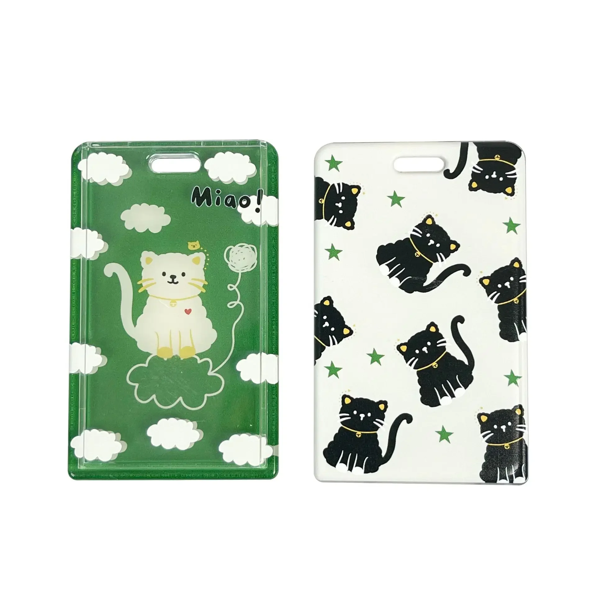 1 Piece Kpop Idol Photocard Holder Cute Cartoon Cat Korean Fashion Acrylic Display ID Card Holder Kawaii Student Card