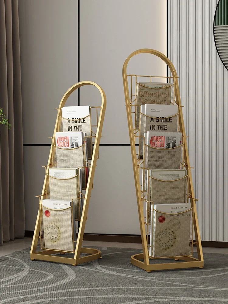 

Magazine rack, promotional material rack, single page display rack, book and newspaper storage rack, book and magazine storage r