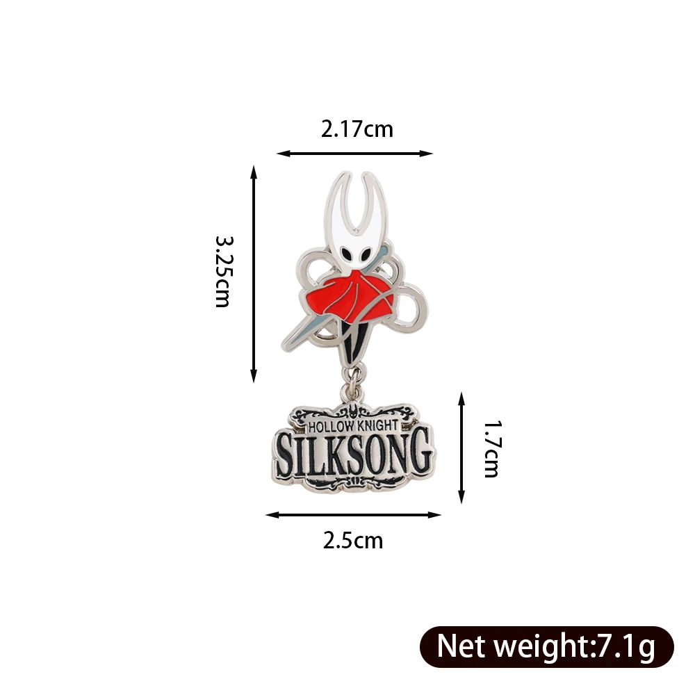 Hollow Knight Silksong Emaille Pin Hornet Charakter Brosche Rucksack Abzeichen Galaxy Abenteuer Spiel Brave Warrior Fans Sammlung Gif – Detail 2