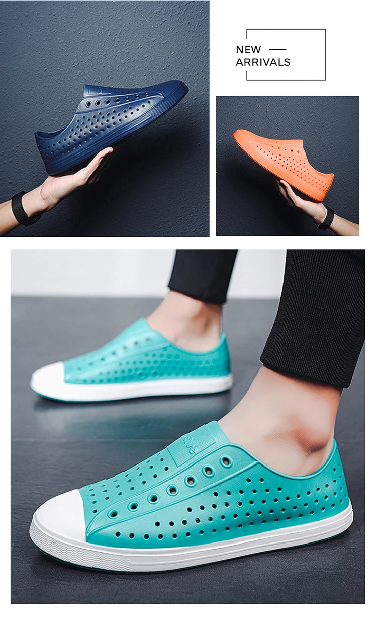 Summer Garden Wooden Sole Baotou Shoes Men's and Women's Universal Quick Drying Sandals Outdoor Anti sli_voghion.com