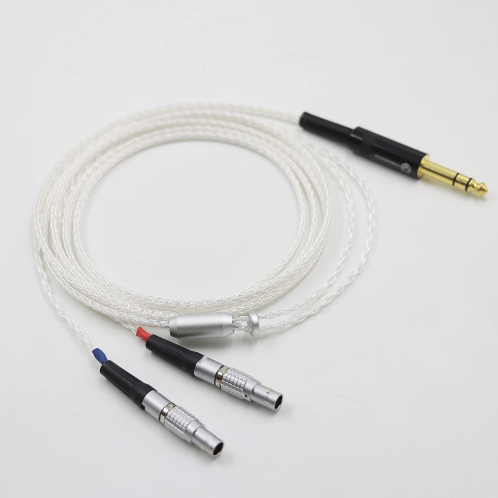 99% Singolo Cristallo Puro Argento 16 Core Cuffia Cavo Del Trasduttore Auricolare Per Audeze Lcd-3 Lcd-2 Lcd-X Lcd-Xc Lcd-4Z Lcd-Mx Di Aggiornamento V