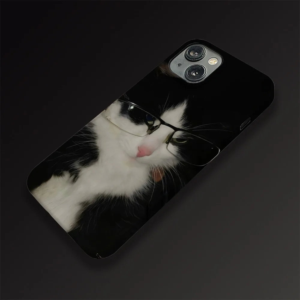 Stylish Korean Black Cat Cartoon Magnetic Phone Case