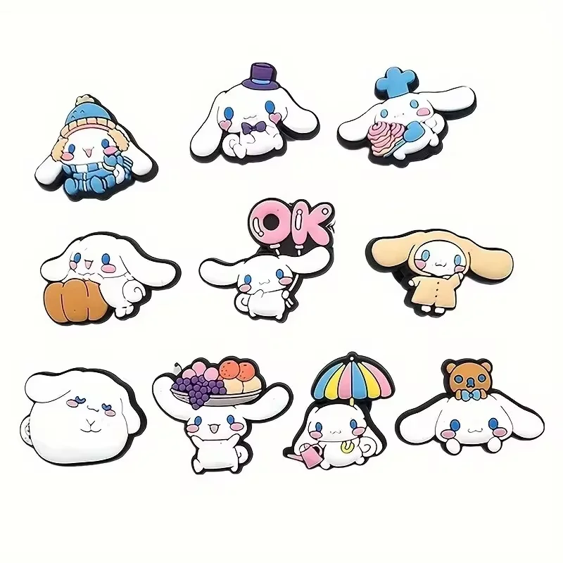 Shoe Charms MINISO 10/30pcs Sanrio Shoe Decorations Accessories Charms For Clogs Bogg Bag Bubble Slides Sandals Gift Idea for Birthday