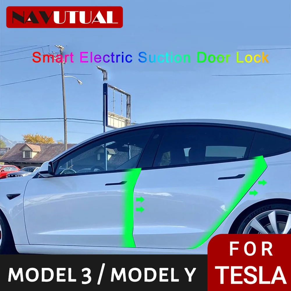 Smart Electric Suction Door Lock For Tesla Model 3 Y Super Silence Anti smart-electric-suction-door-lock-for-tesla-model-3-y-super-silence-anti