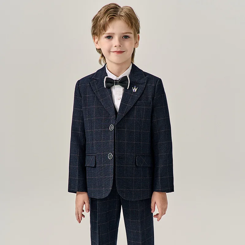 

Getleman Детская куртка жилет брюки галстук-бабочка 4 шт. фотокостюм цветочный Мальчик Свадебный костюм Дети День рождения женское платье