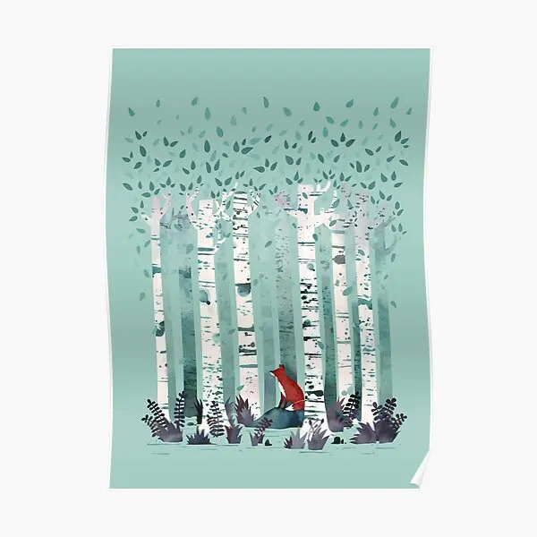 

The Birches Poster Room Vintage Mural Decoration Modern Painting Wall Picture Funny Home Art Print Decor No Frame
