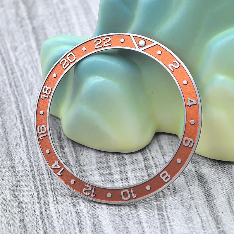 38 mm x 30,6 mm gebogener Aluminium-Lünetteneinsatzring, passend für SKX007 SKX009 SUB Uhrengehäuse NH35 NH36 Uhrwerk, Lünettenring, Refit-Teile – Detail 8