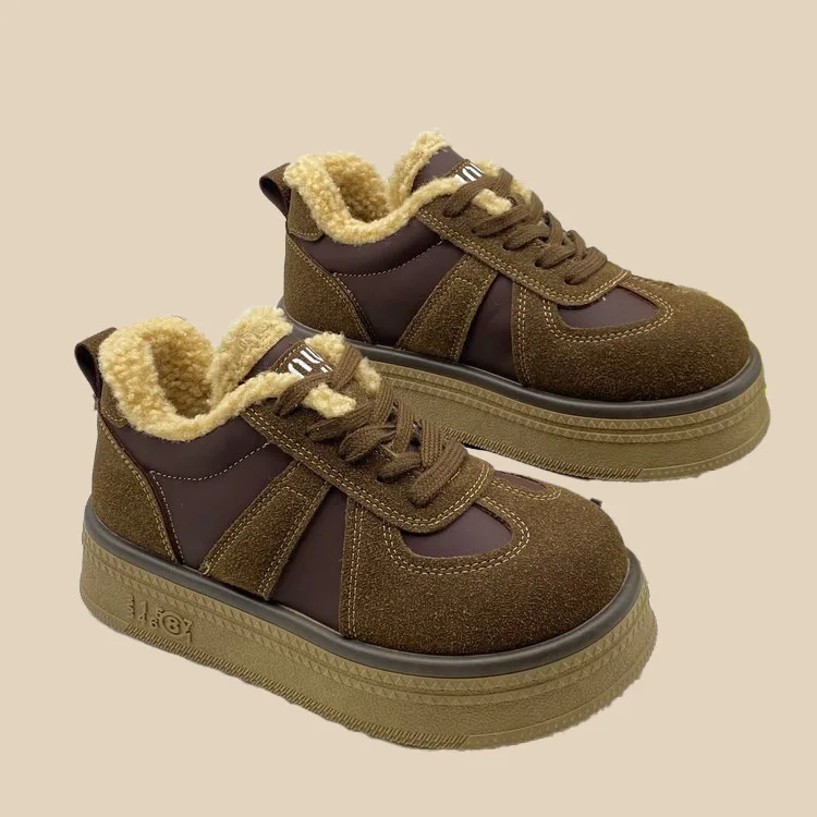 Thick Bottom Snow Boots Women's Retro Furry Shoes Warm Casual Cotton Shoes Old Cat's Store New Autumn Winter Collection